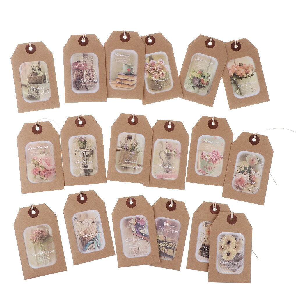 18 Pack Wedding Birthday Greeting Cards Mini Cards with Envelope