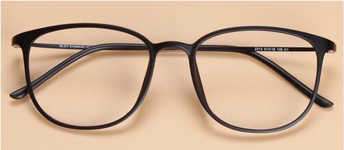 Monture de lunettes Geek en acier au carbone pour hommes et femmes, Ultra-léger, Vintage, Super grand cadre Nerd décoratif pour myopie: matte black
