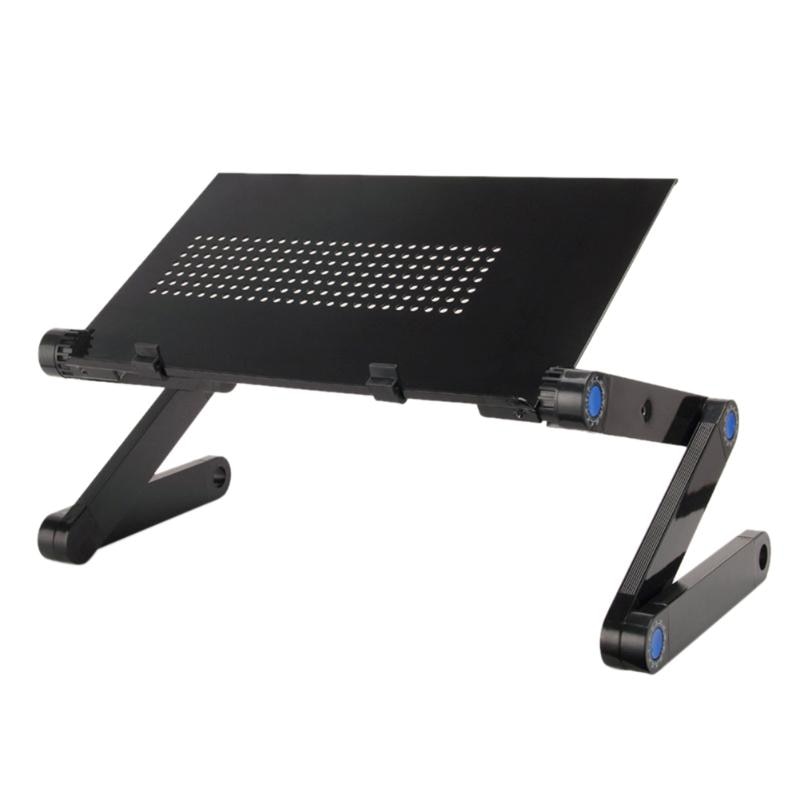 ALLOYSEED Aluminum Alloy Folding Table Laptop Desk Portable Adjustable Notebook Stand 360 degrees Laptop Desk for 17'' computer