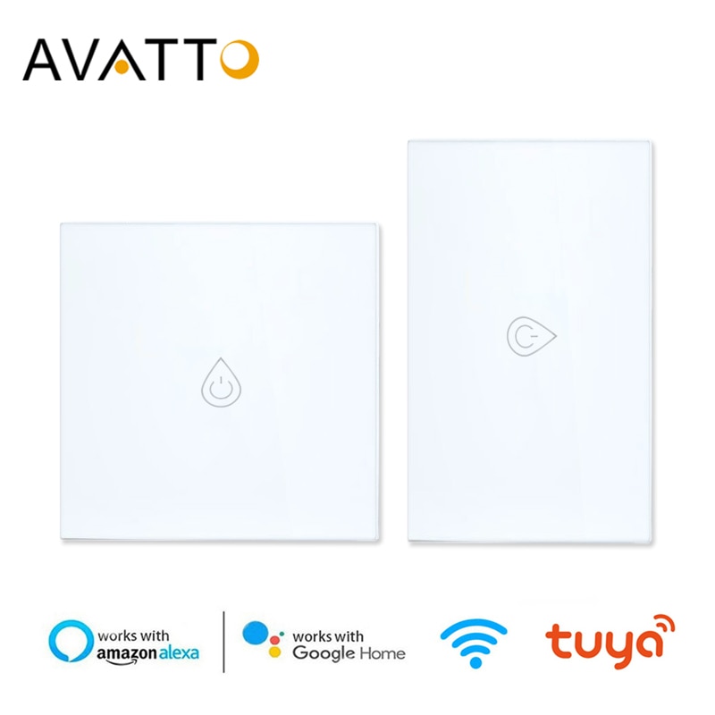 AVATTO Wifi Boiler Switch Smart Water Heater Switch Tuya Smart Life Timer Voice Control EU/US Touch Panel With alexa Google home