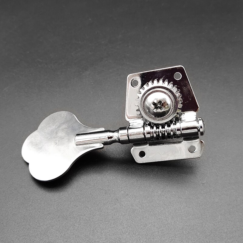 4R Opened Electric Bass Guitar Tuning Pegs 4String Machine Heads Tuners for Bass Chrome