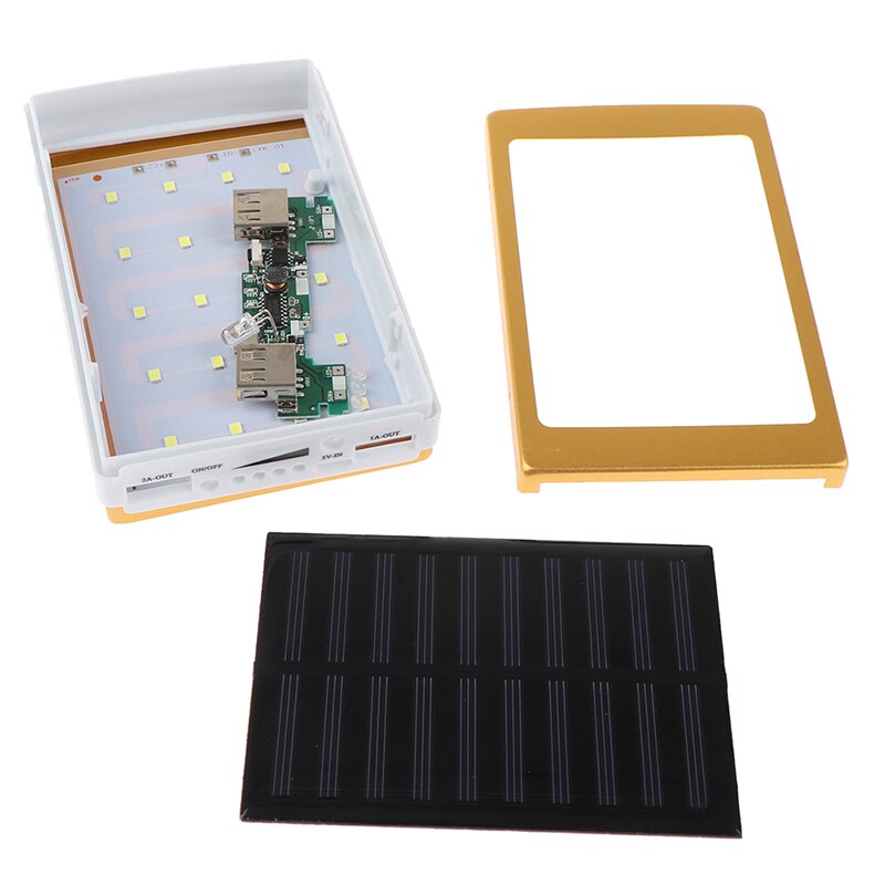 Dual Usb Led Licht 5-Cell 18650 Battery Charger Box Solar Power Bank Diy Case Kit