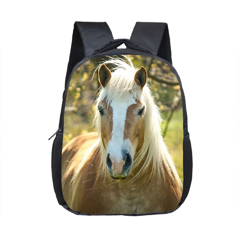 Krieg Pferd Rucksack Jungen Mädchen Kinder Schule Taschen Cartoon Pony Kindergarten Schule Rucksäcke Baby Kleinkind Tasche Kinder BookBag: 12JM25cw