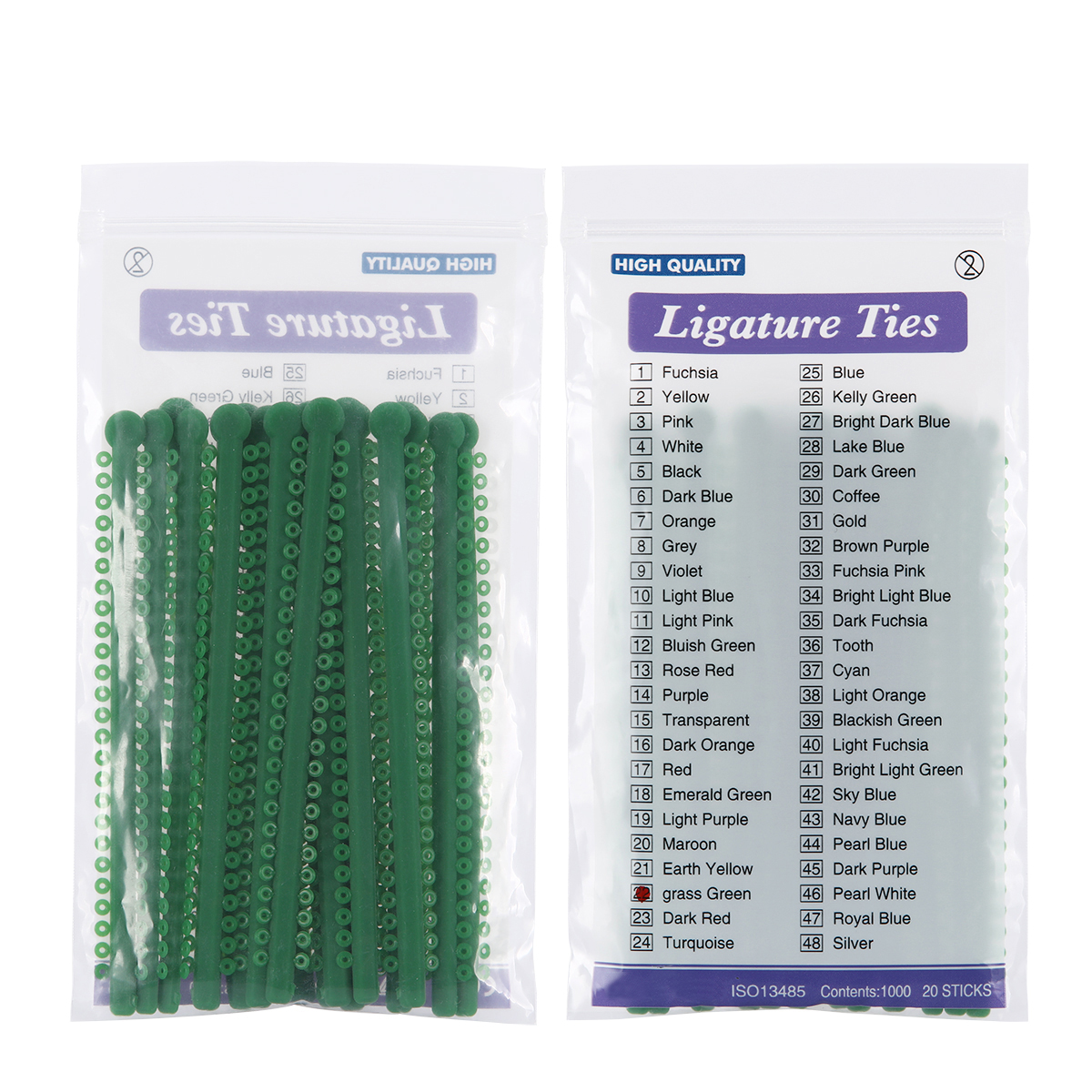 1000 unids/pack AZDENT Dental ortodoncia ligadura elástica bandas ligadura anillo 23 colores suministros de odontología: Cromo
