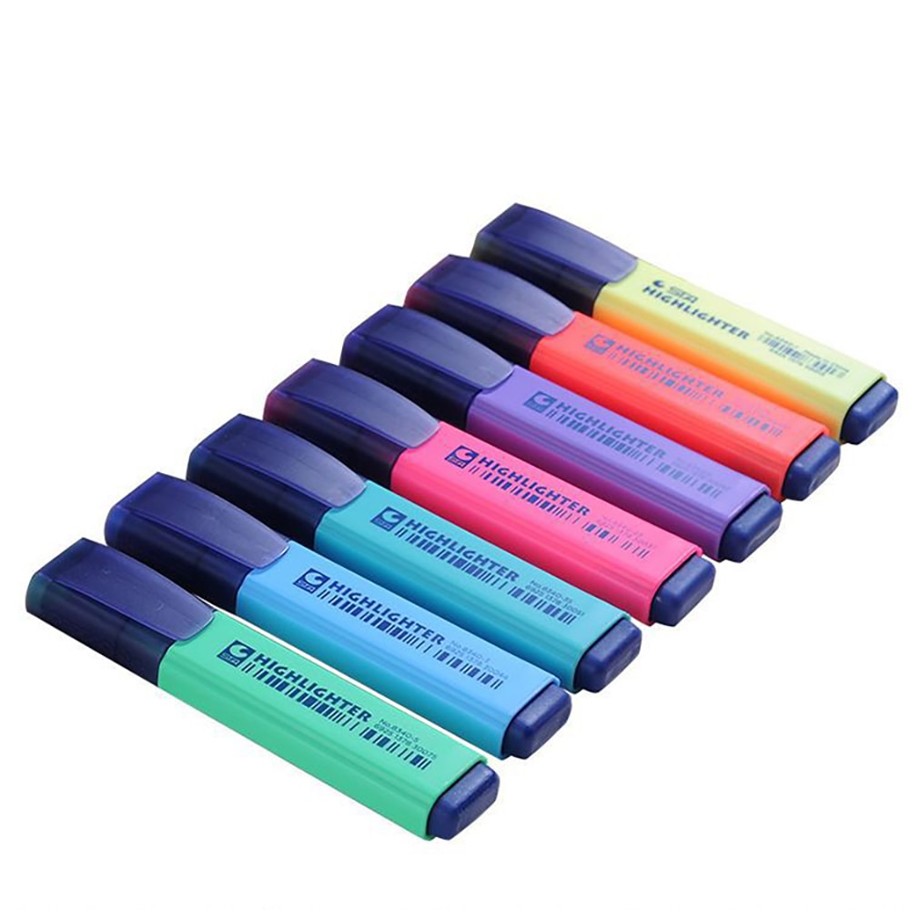Sta highlighter markører assorterede farver bulk fluorescerende enkelt tekst fokus penne til understregning