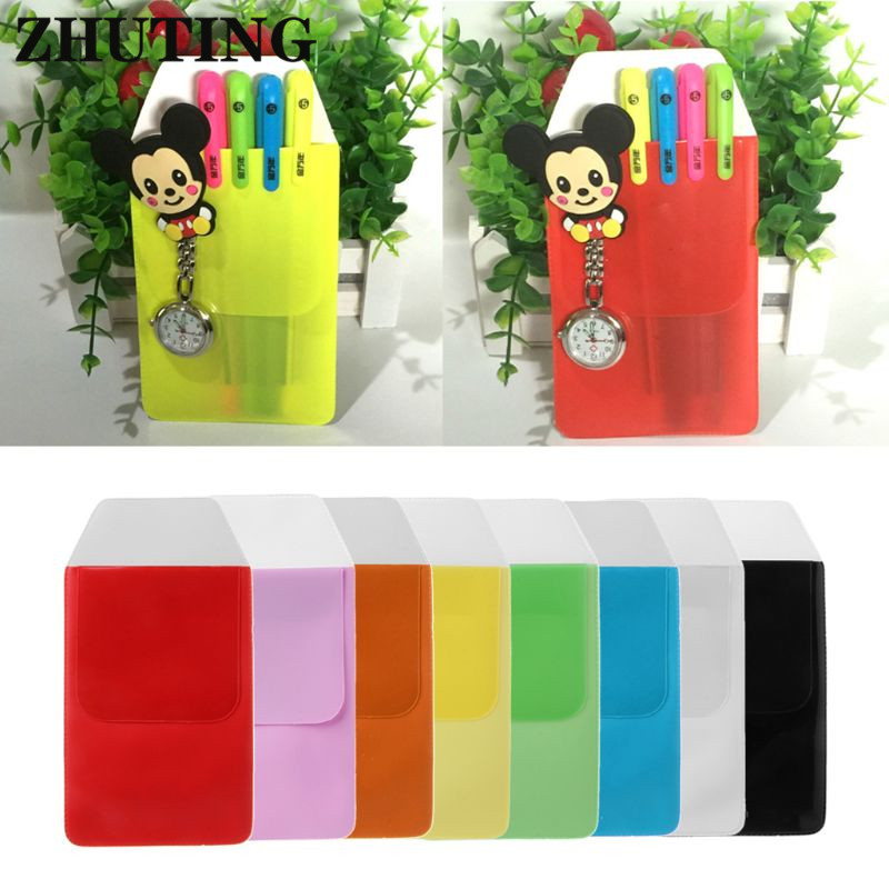 5 Stks/zak Pvc Pen Zakken Etui Zak Protector Kantoor Ziekenhuis Arts Verpleegkundige Supply Pen Zakken