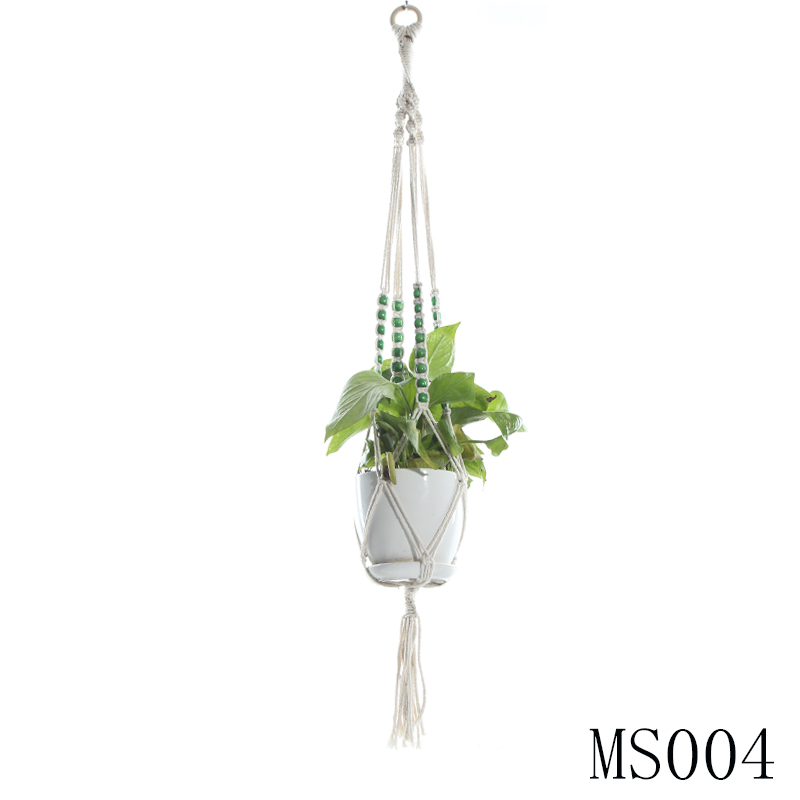Macrame Plant Hanger Hanging Planter Wall Art Boho Home Decor 41 Inches Decorative Flower Pot Holder Boho Bohemian Home: MS004