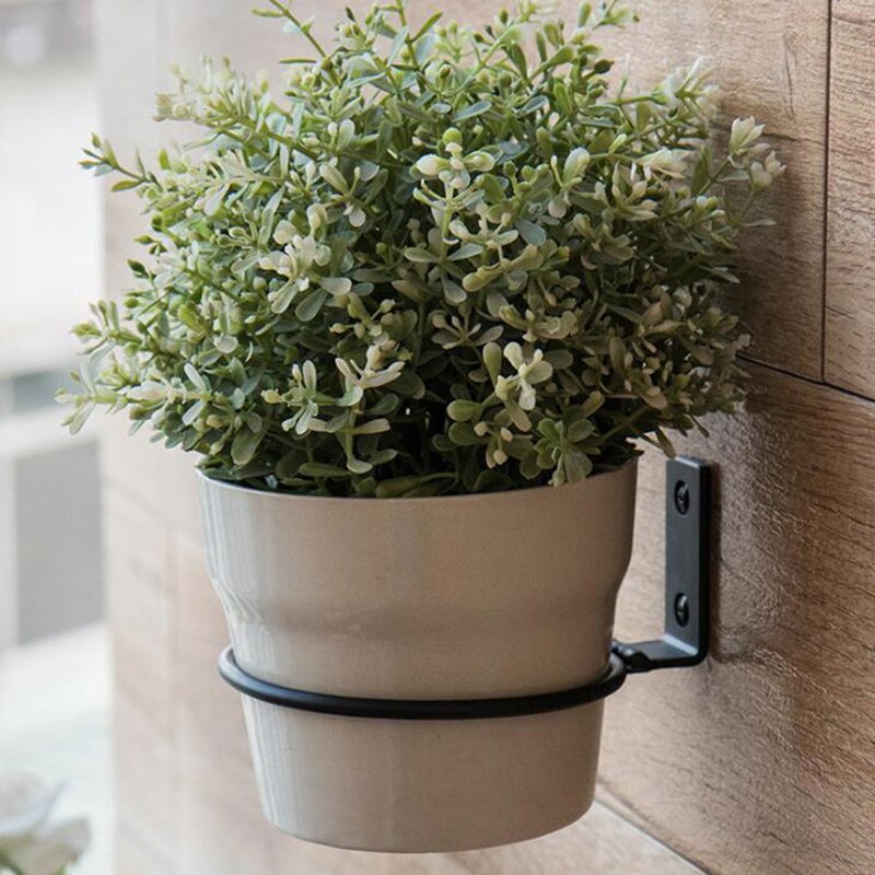 11cm folde blomsterpotte bakker vægmonteret planter ring potte holder blomster plante holder væg beslag altan: Default Title