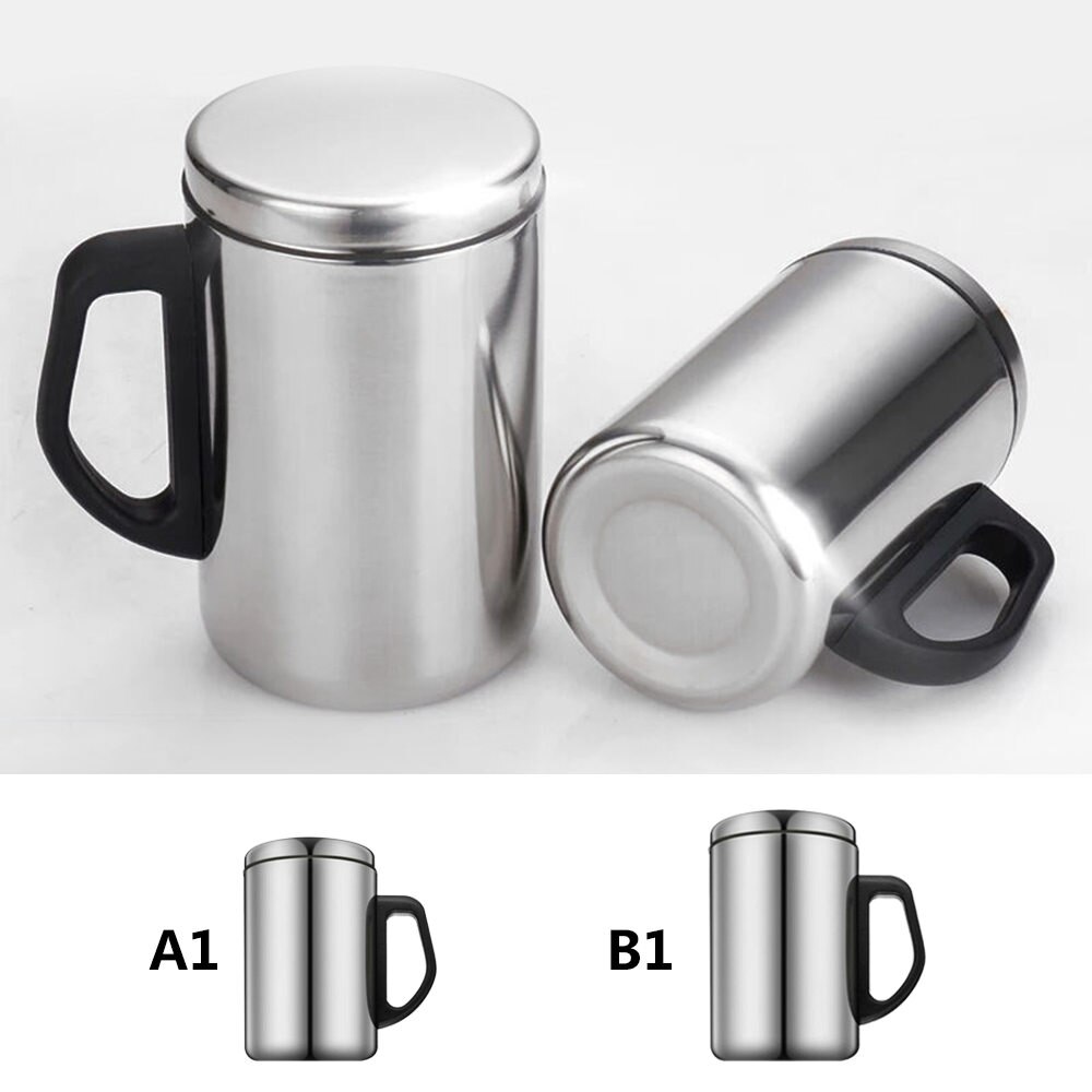 Stainless Steel Insulated Cup Double Wall Thermal Water Bottle Insulated Travel Mug Kitchen Dining Water Cup