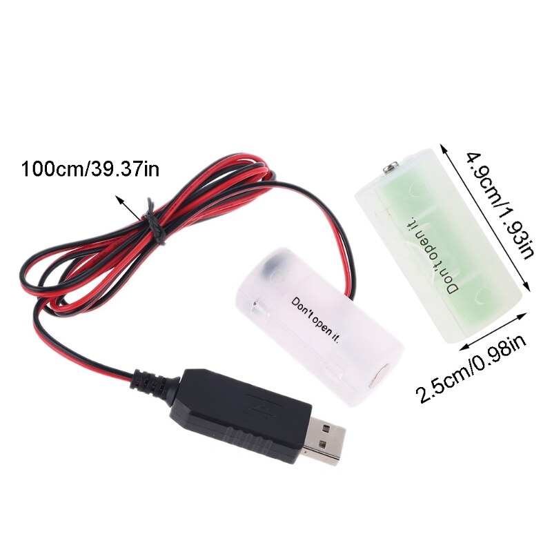 LR14 C Battery Eliminator USB Power Supply Replace 1 to 4pcs 1.5V C Cell Battery for LED Lamps Toys Electronic Devices