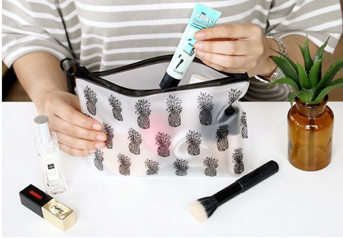 Makeup Ziplock Storage Bag Pencil Case PVC Waterproof Toothbrush Toothpaste Toiletry Wash Pouch Cosmetic Bag Travel Organizer