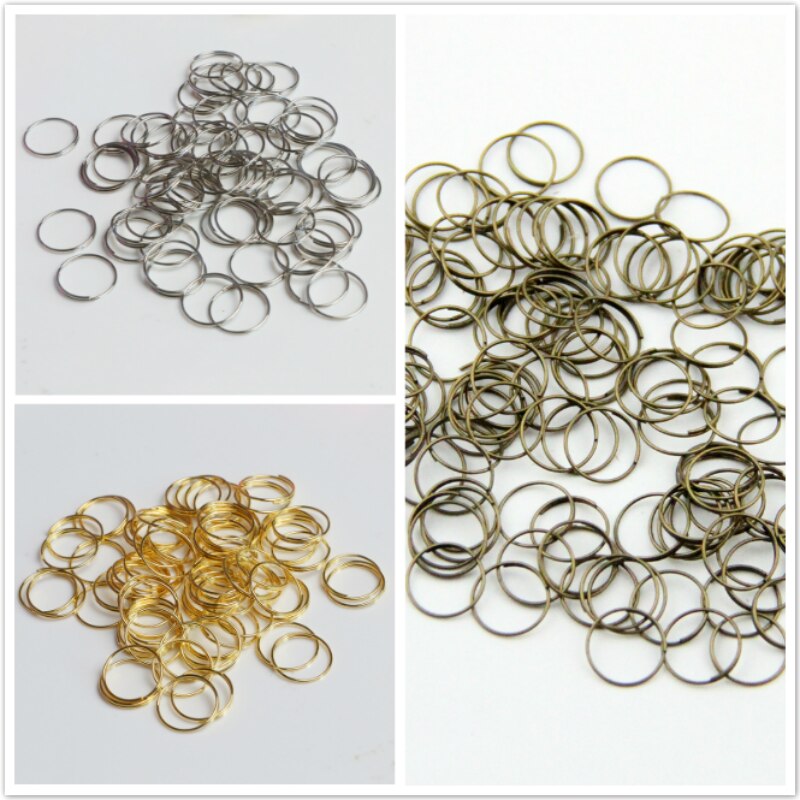 11mm Zilveren/Goud/Brons Metalen Ringen Achthoek Kralen Lamp Connectoren Componenten