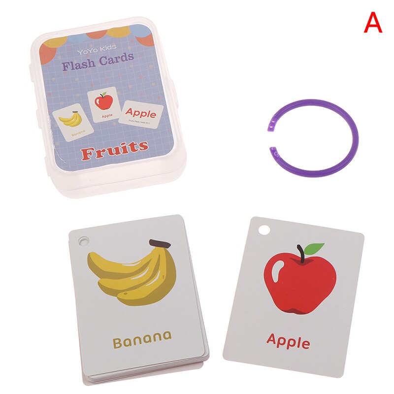 Handwritten Montessori 26 Letter English Flash Card Early Development Learning Educational Toy for Children Kid with Buckle: A