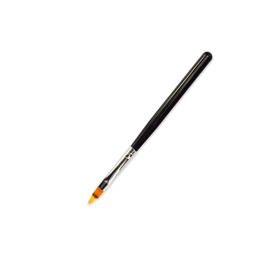 Pincel degradado para uñas, herramienta de manicura con mango de madera, pelo de nailon, negro y blanco, 1 ud., NL285: Black