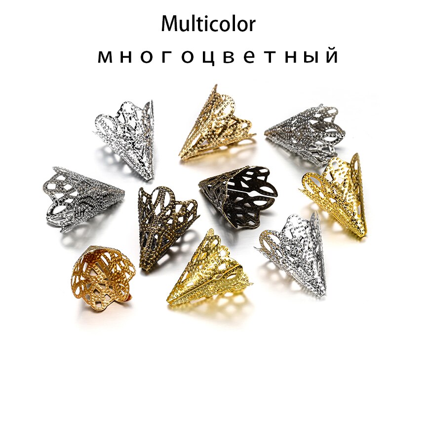 30 pçs 20x17mm liga contas boné antigo encantos forma de flor pingente para fazer jóias encontrando diy brinco colar suprimentos: Multicolor