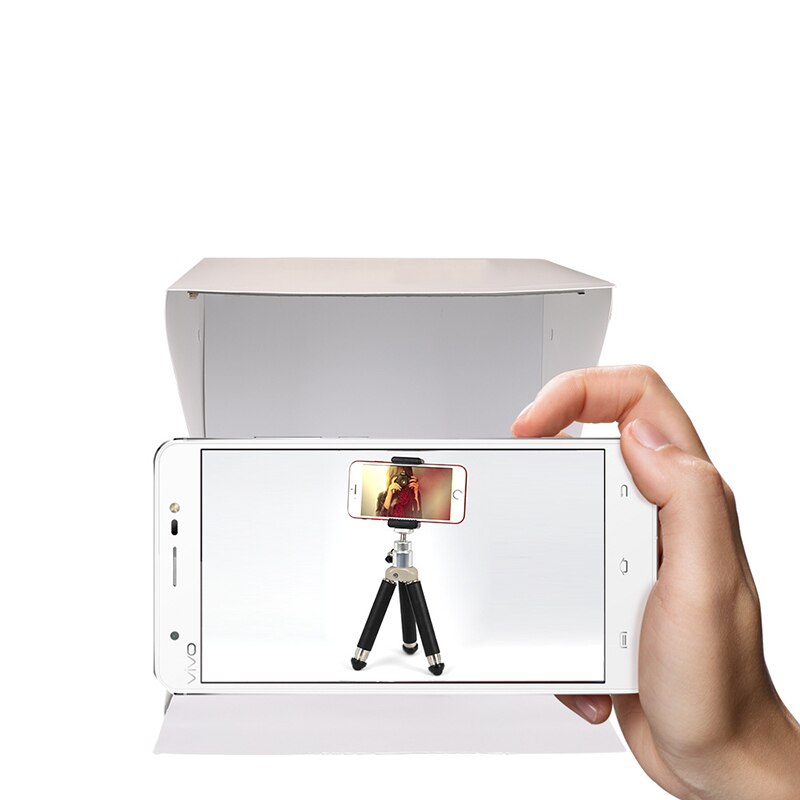 Vouwen Lightbox Fotografie Foto Studio LED Licht Softbox Foto Kit Achtergrond Foto Doos Voor Mobiele telefoon SLR Camera
