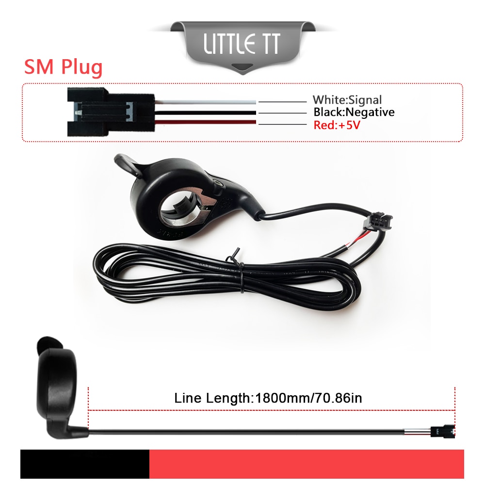 Wuxing ft -21x finger tumgas höger hand 3 pin sm vattentät finger tumgas gas e-cykeldel kit