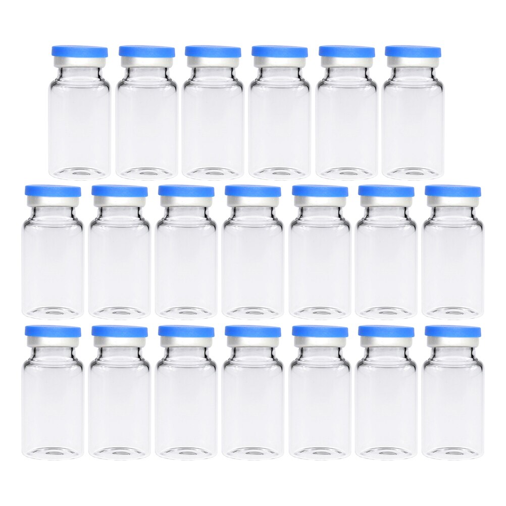 30pcs Glass Vials 10ml Liquid Medicine Dispenser Medicine Bottles with Caps