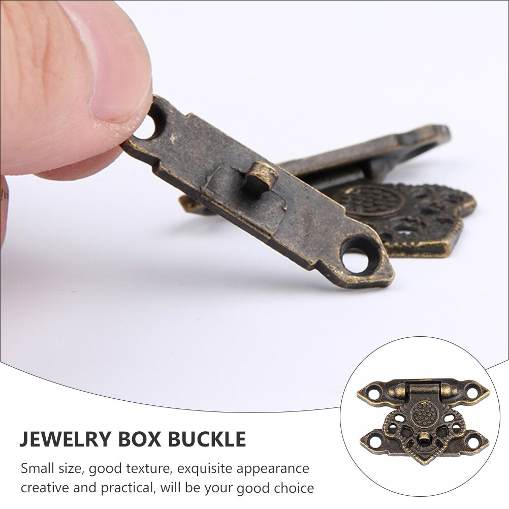 10 Sets Simple Useful Jewelry Box Buckle Box Buckle Jewelry Box Lock Retro Lock Buckle