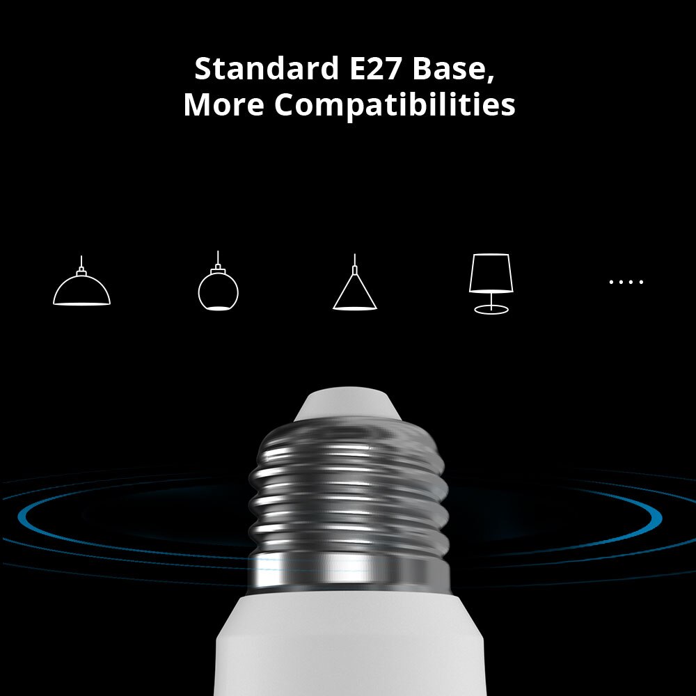 Woolley wlan-smart-glühbirne mit  e27 leds 9w rgb-farben, dimmbar 220v wlan-fähig, sprachsteuerung, kompatibel mit alexa und google home