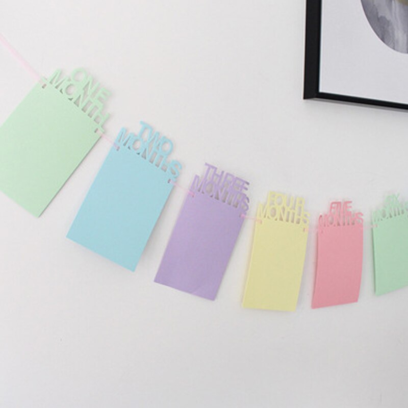 12 Months Photo Frame Banner First Happy Birthday Party Decoration Kids 1st Baby Boy Girl One Year Birthday Supplies Baby Shower: 2