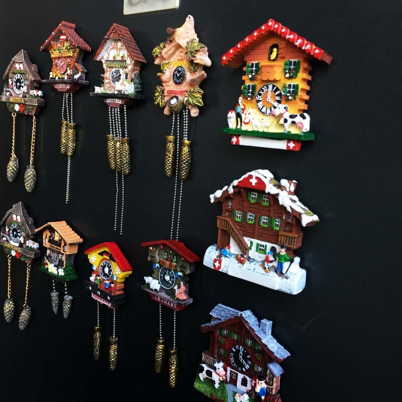 Oostenrijk Duitsland Zwitserland Koekoeksklok Koelkast Magneten Home Decor Muursticker Kamer Decoratie Souvenir Ornamenten