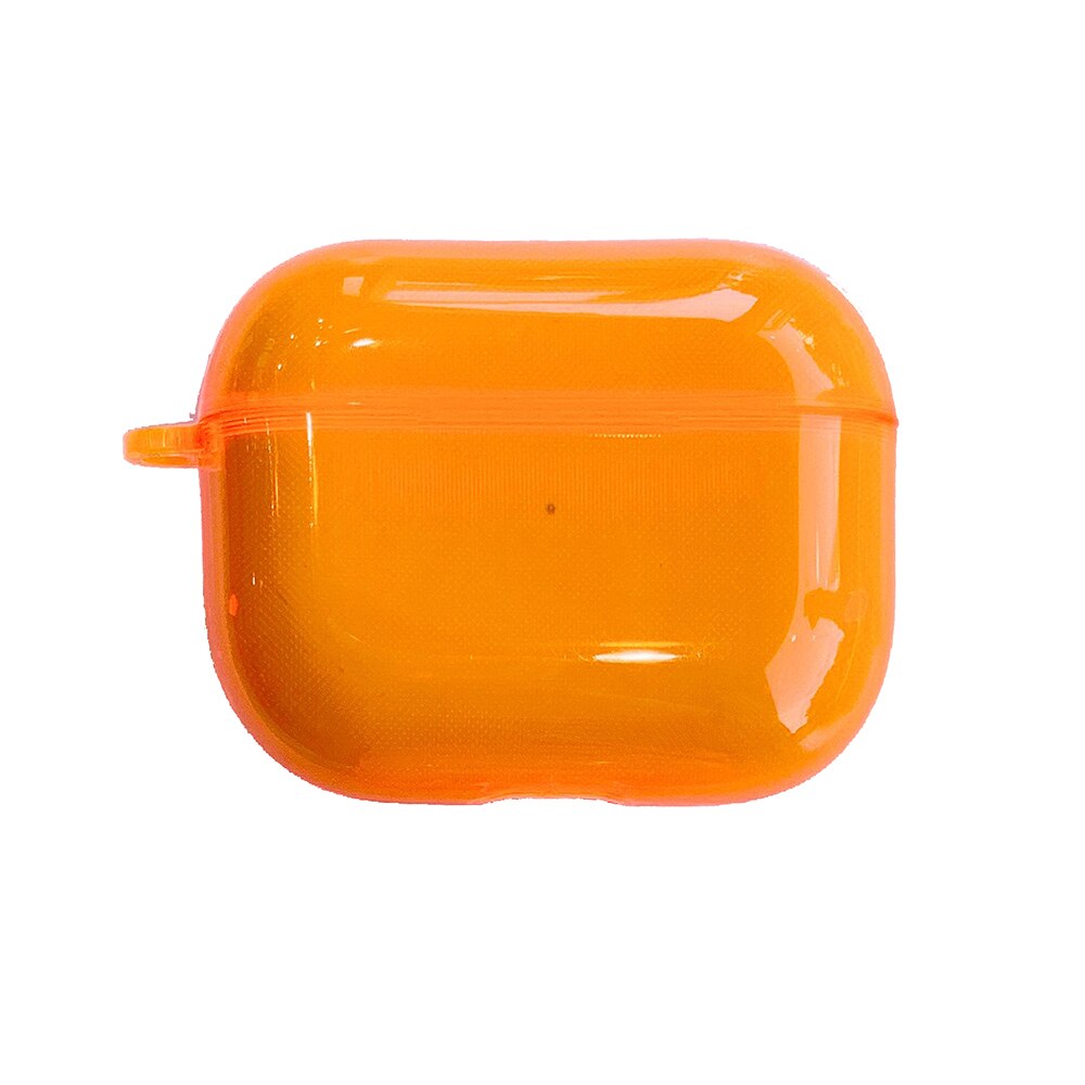Transparent Fluorescence Color Earphone Cover For Apple AirPods Pro 3 Air Pods 2 Soft Silicone Fancy Case Clear TPU Accessories: c For Airpods Pro