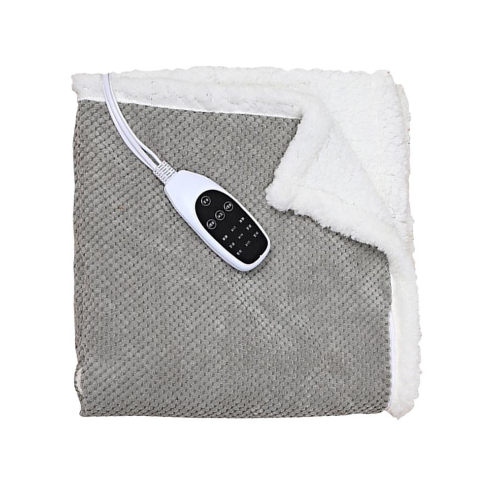 Physiotherapy Electric Heating Pad For Cramps Back Pain Double-sided Heating Blanket Washable Soft Warmth Heat Pad: Gray L