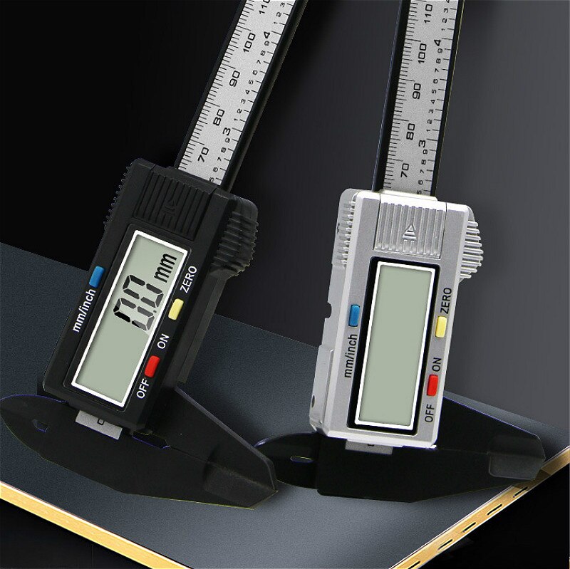 Calibrador de plástico de alta resistencia, herramientas de medición de diámetro, Calibre Vernier Digital electrónico, 0-150mm