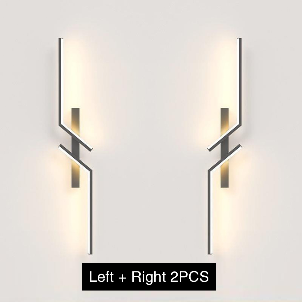 Nowoczesna zdalnie ściemniana lampa ścienna Led minimalistyczna sypialnia nocny kinkiet ścienny oświetlenie Led telewizor do salonu Sofa tło: S / Ciepły biały (2700-3500 k) / green