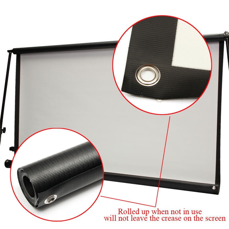 16:9 100 inch Projector 3D HD Screen Canvas Front Home Theatre Projection Screen High Brightness Foldable Movie Projector Screen