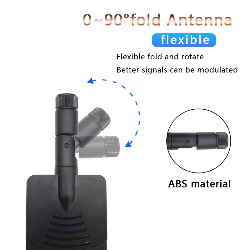 Wide Range 600~6000Mhz Flexible Fold Wireless Router 2G 3G GSM GPRS 4G 5G Hign Gain 40dBi LTE Signal Booster WIFI Antenna 1PCS