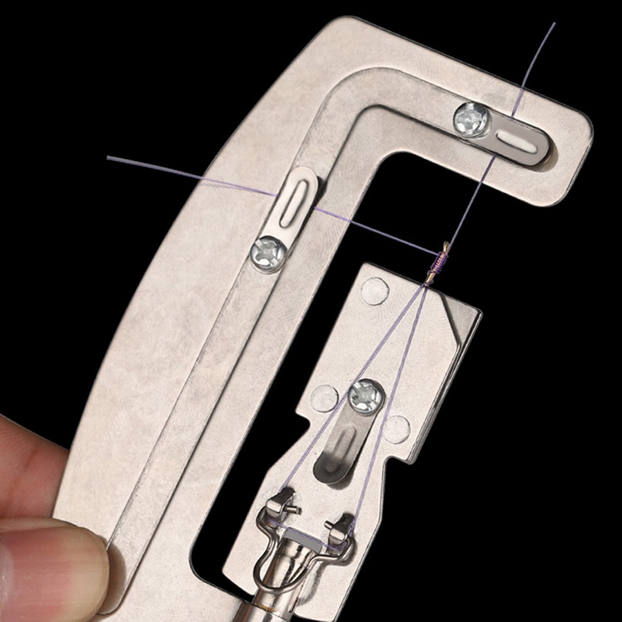 Semi Automatic Fishing Hooks Line Tier Machine Stainless Steel Fish Hook Line Knotter Tying Fishing Binding Device Tool