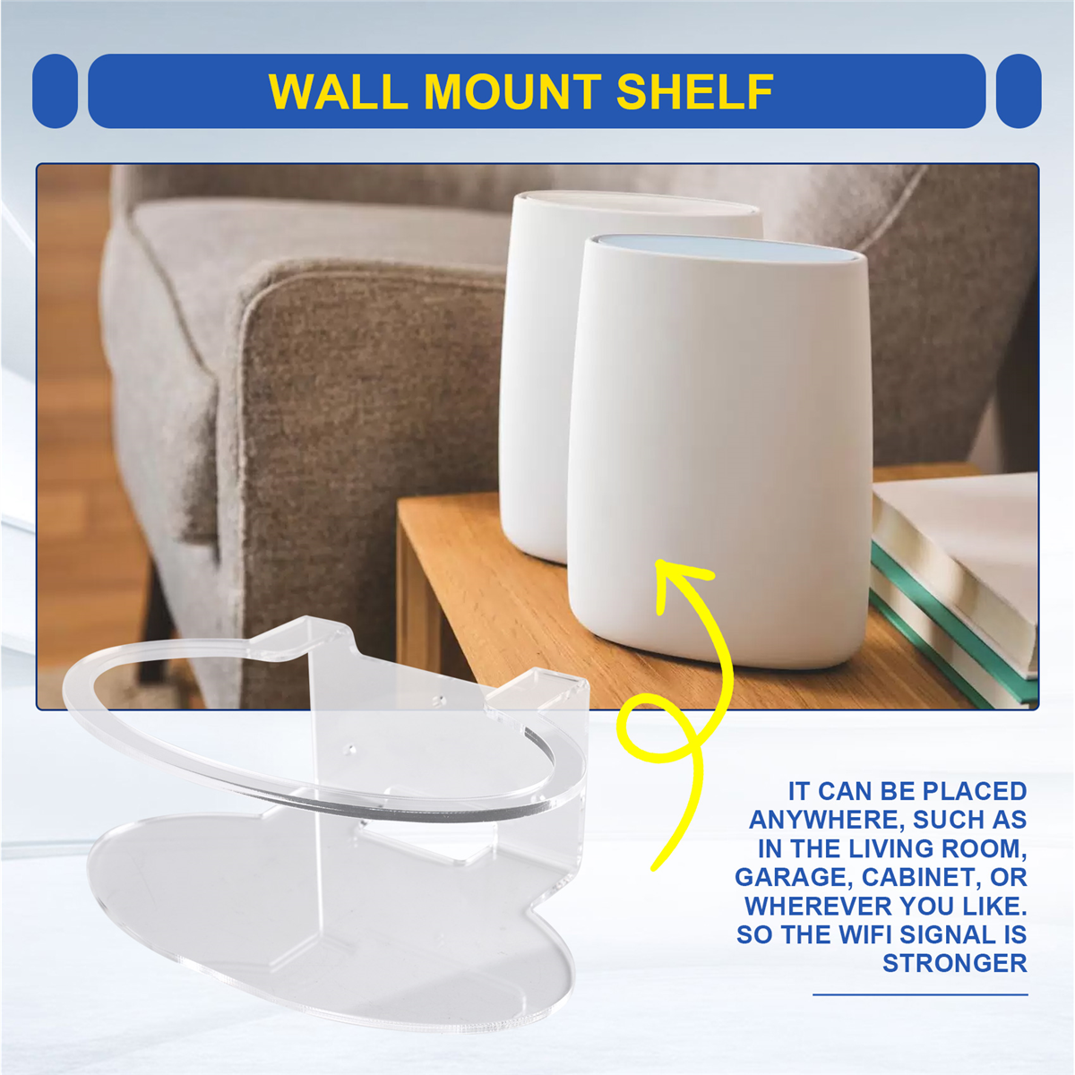 67NOWY 1 szt. Uchwyt półki robić montażu ściennego Orbi, robić routera WiFi Orbi AC3000 RBS50, RBK50, RBK53, RBK30, AC2200 RBK30