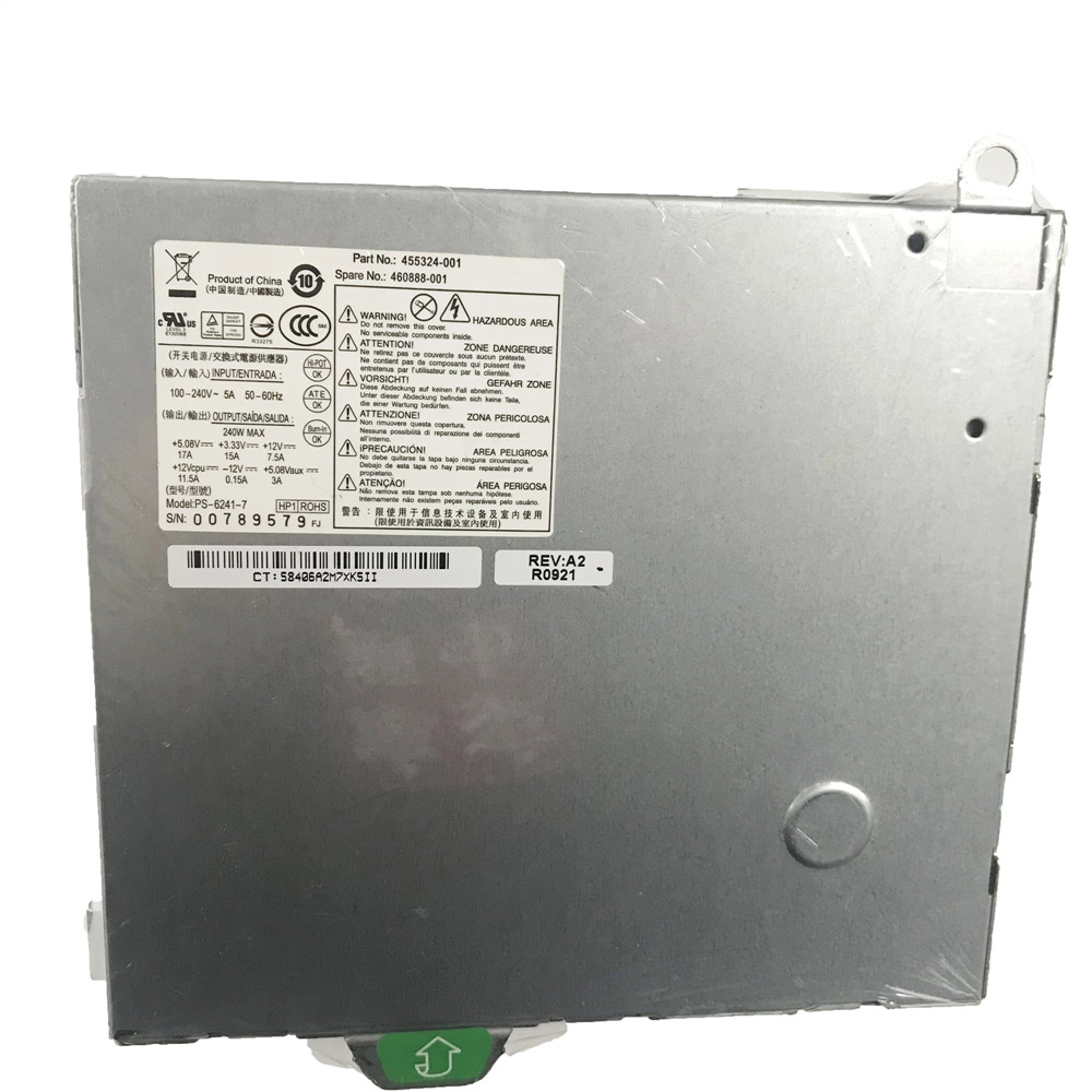 Original para HP DC7900 DC5800 DC5850 SFF 5850 de 7900 a 240W fuente de alimentación 455324-001 460888-001 PS-6241-7 probado