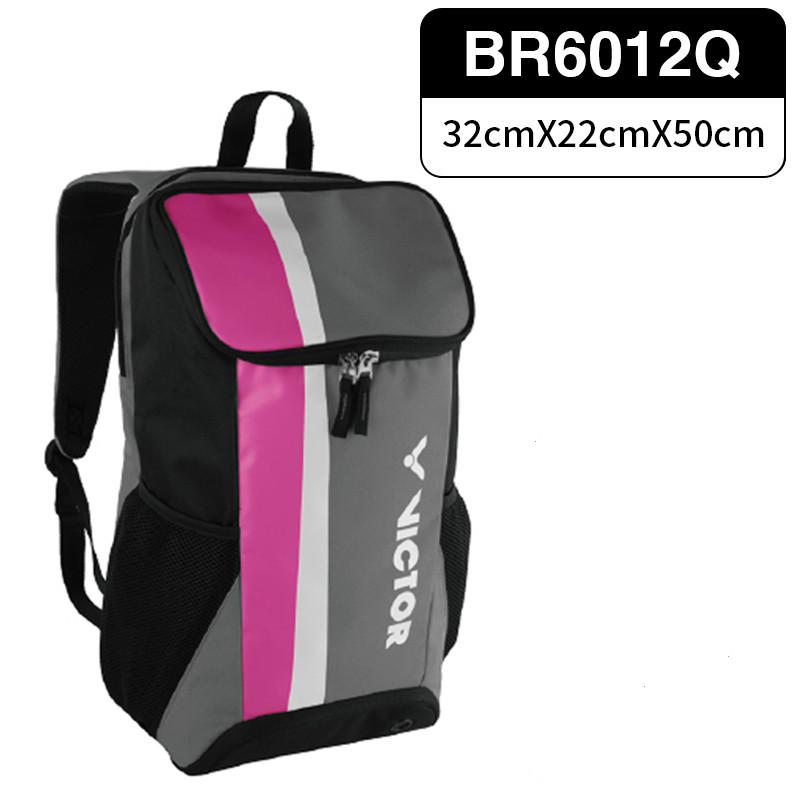 Original Victor Sports Bag Double Shoulder Backpack Badminton Tennis bag BR6012 with shoes bag 32cm*22cm*50cm: 6012Q