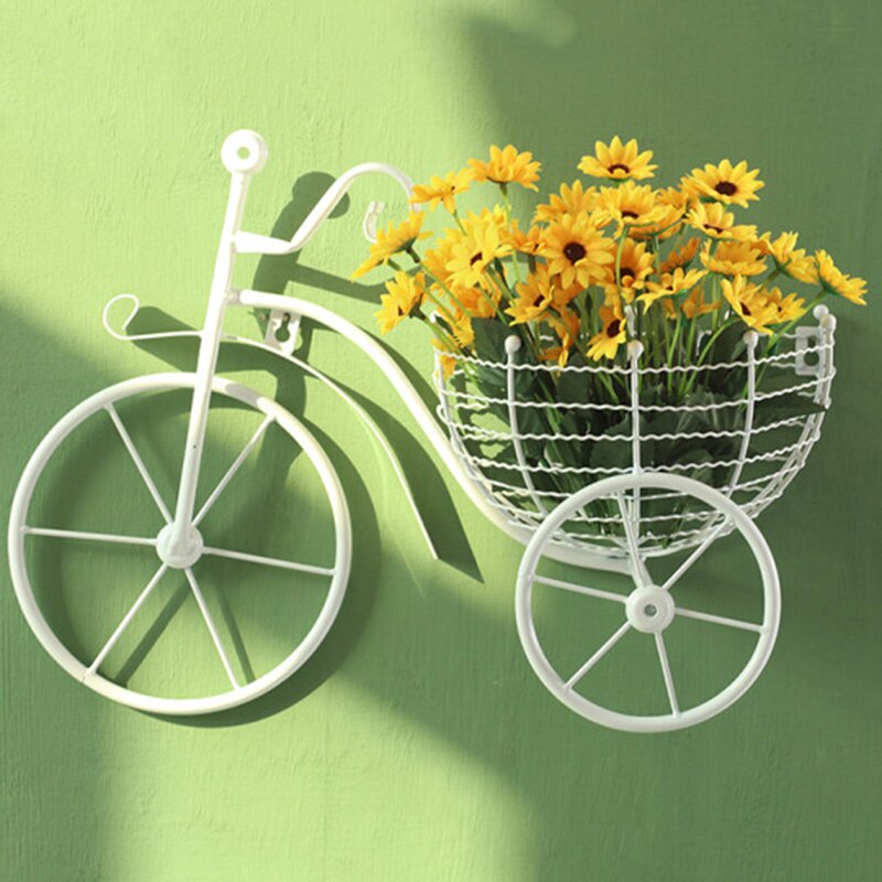 Iron Bicycle Shaped Flower Basket Wall Mount Hangi... – Grandado
