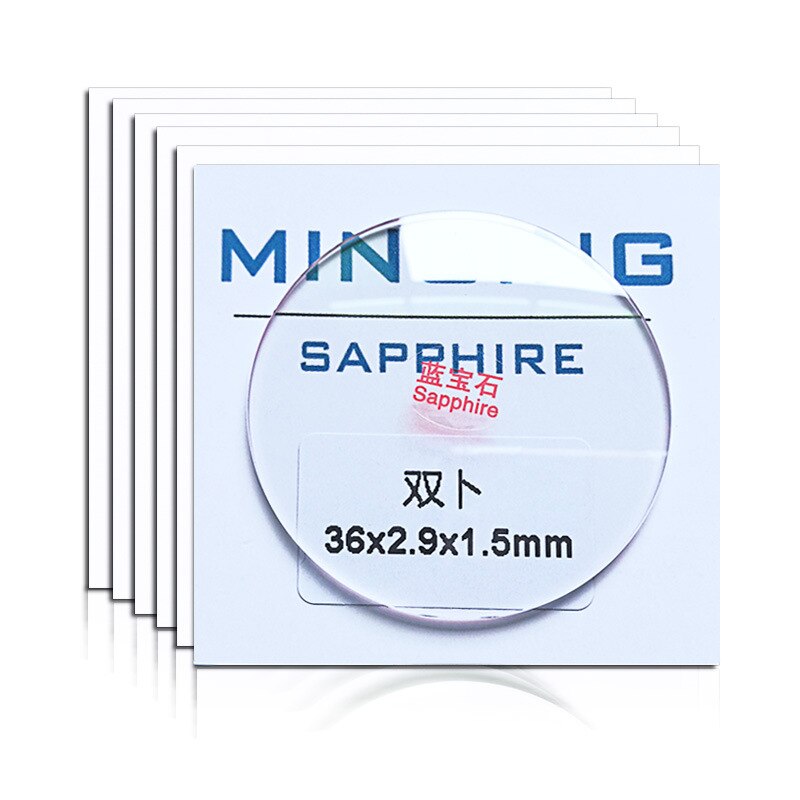 1.5mm Dikke Dubbele Koepelvormige Saffier Horlogeglas Diameter Van 30 ~ 38.5mm Concave Glas