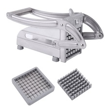 Rostfritt stål manuell pommes frites skivare potatis flishugg chip cutter maker potatis chips tillverkningsmaskin