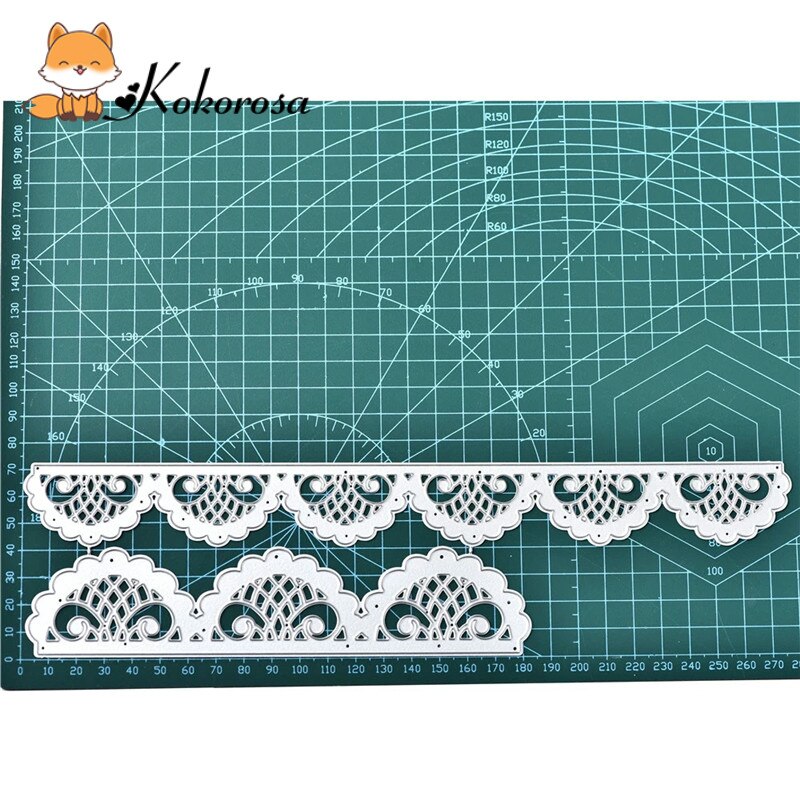 Kokorosa matrices de découpe métal matrices bordure dentelle bord Die Scrapbooking Album carte faisant gaufrage pochoir Diecuts: Default Title