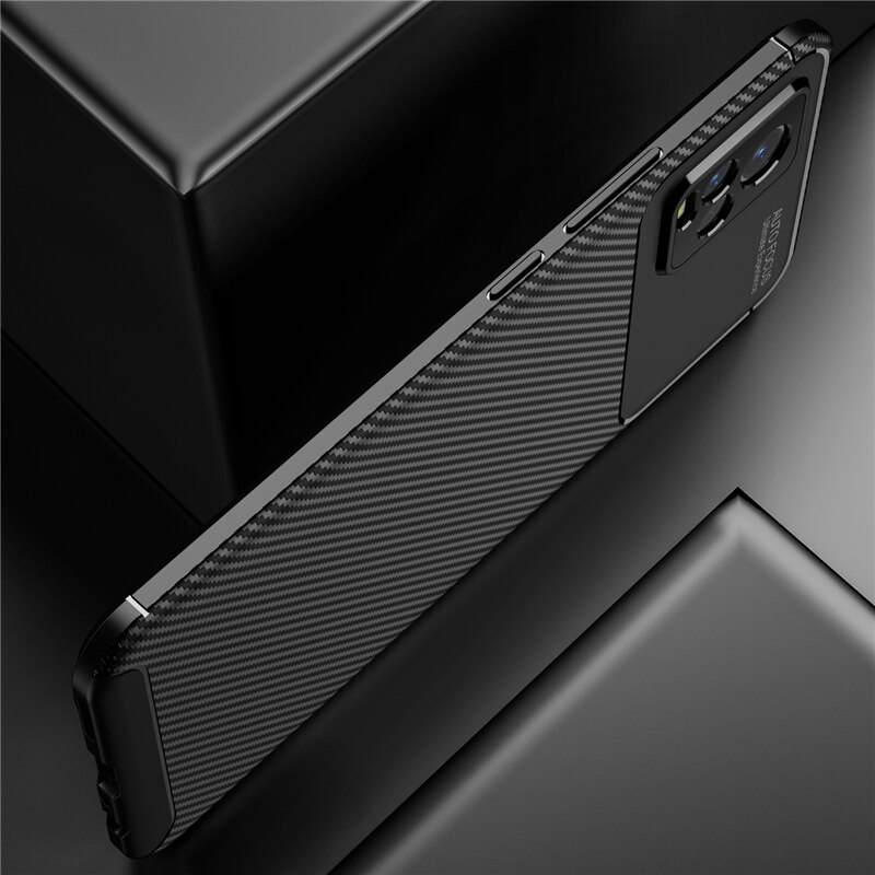 For VIVO V20 Case Soft Silicon Cover Carbon Fiber TPU Shockproof Case For VIVO V20 Pro Anti-fall Fundas