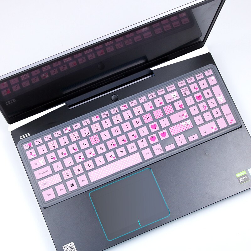 laptop Keyboard Cover Protector For Dell G3 G5 G7 15 Series,15.6" Dell G3 15 3500 3590 3579 G5 5500 5590 G7 17 7590 G7790 17.3": cartoonpink