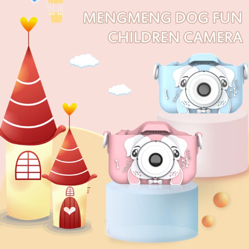 Mini digitalkamera børns legetøj 2 tommer 1080p hd skærm genopladelig fotografering rekvisitter søde fødselsdag udendørs spil