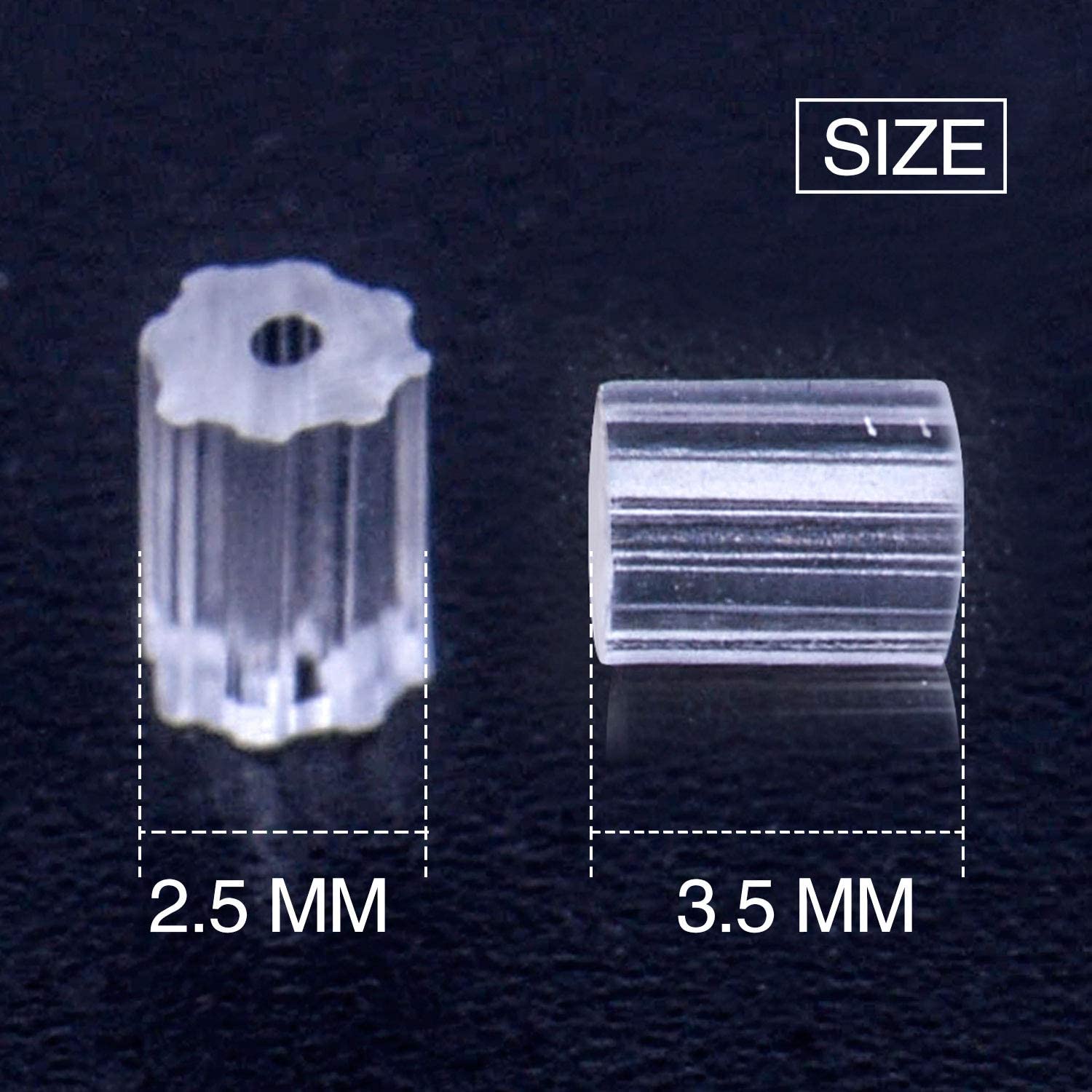 1000Pcs Clear Earring Backs Veiligheid Backs Plastic Kubus Oorbel Draad Stoppers Accessoires Voor Diy Haak Oorbellen Maken Crafting