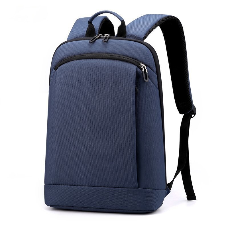 Lett bærbar ryggsekk menn 15.6 tommer kontorarbeid kvinner ryggsekker business bag unisex svart ryggsekk slim ryggsekk: Nylonblå