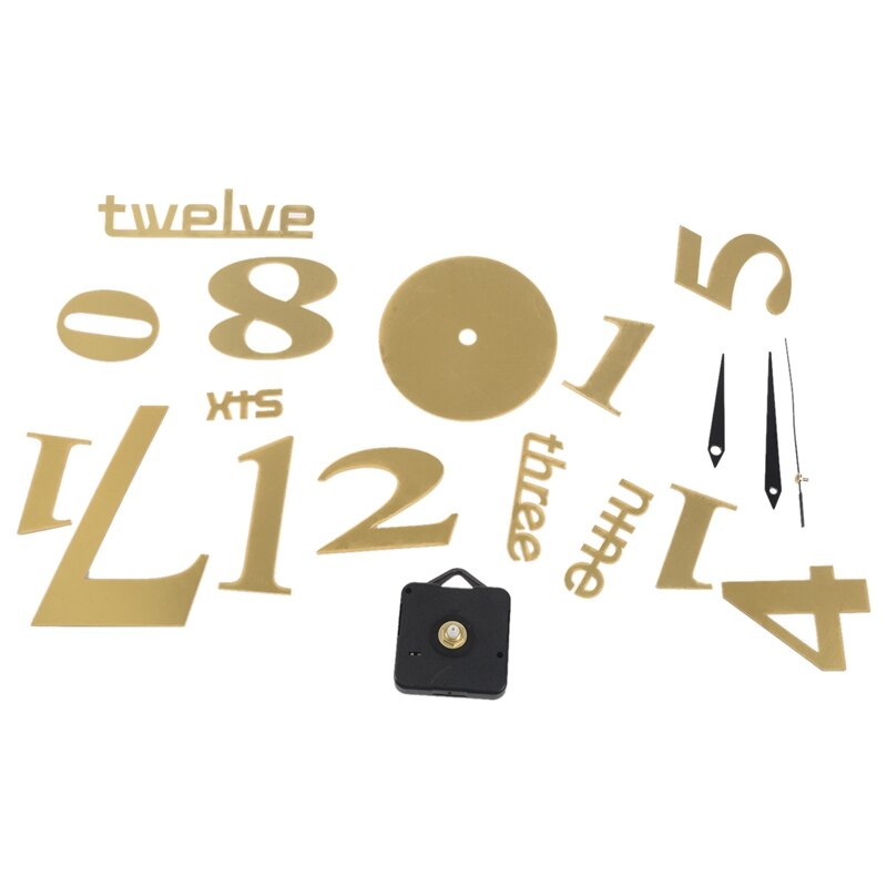 3D Large Wall Clock Mirror Sticker Big Watch Sticker Home Decor Unique DIY