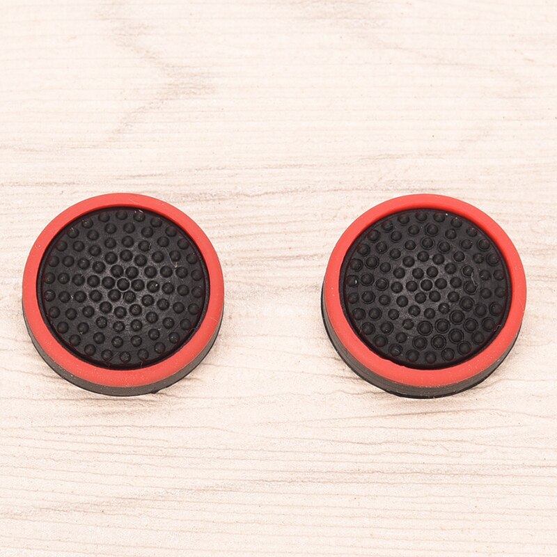 2Pcs Siliconen Analoge Caps Joystick Duimen-Sticks Knop Cap Voor Controller Switch Accessoires: Rood