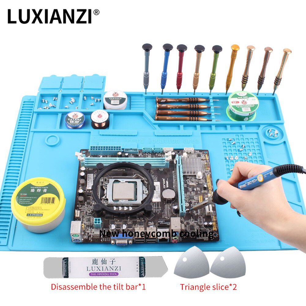 Luxianzi Soldeerstation Hittebestendig Reparatie Pad Esd Isolatie Silicon Mat Voor Bga Solderen Bureau Platform Pad