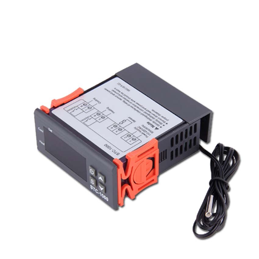 Digital Temperature Controller 12V 24V 220V Cool & Heat Centigrade Thermostat with Sensor STC-1000 for Refrigerator Fermenter