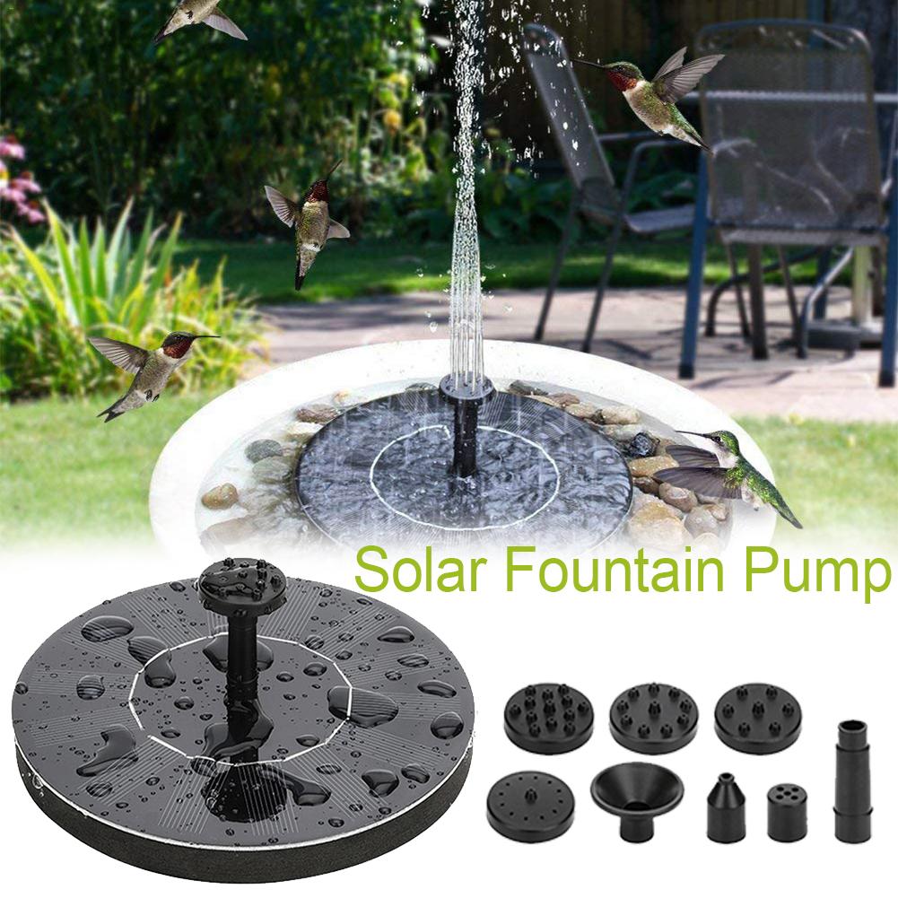 Oppgradert solenergi fontene 1.5w miniatyr flytende vannpumpe rund hage solcellepanel fontene for basseng